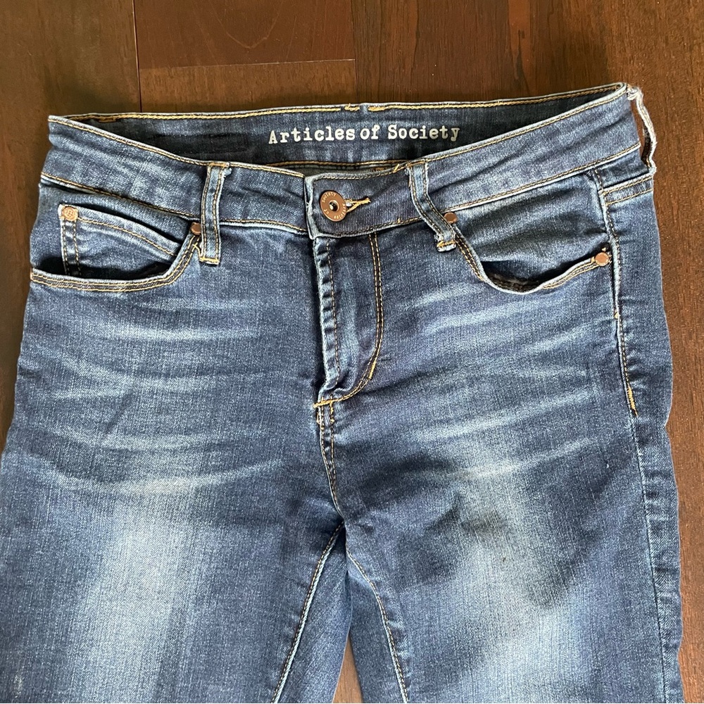 Articles Of Society Blue Skinny Jeans Medium Wash